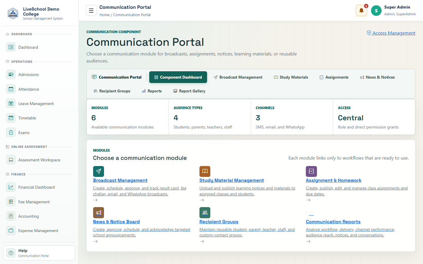 Communication and parent engagement - communication-portal