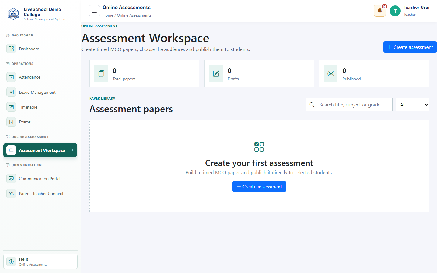 Exam and assessment management - online-assessments