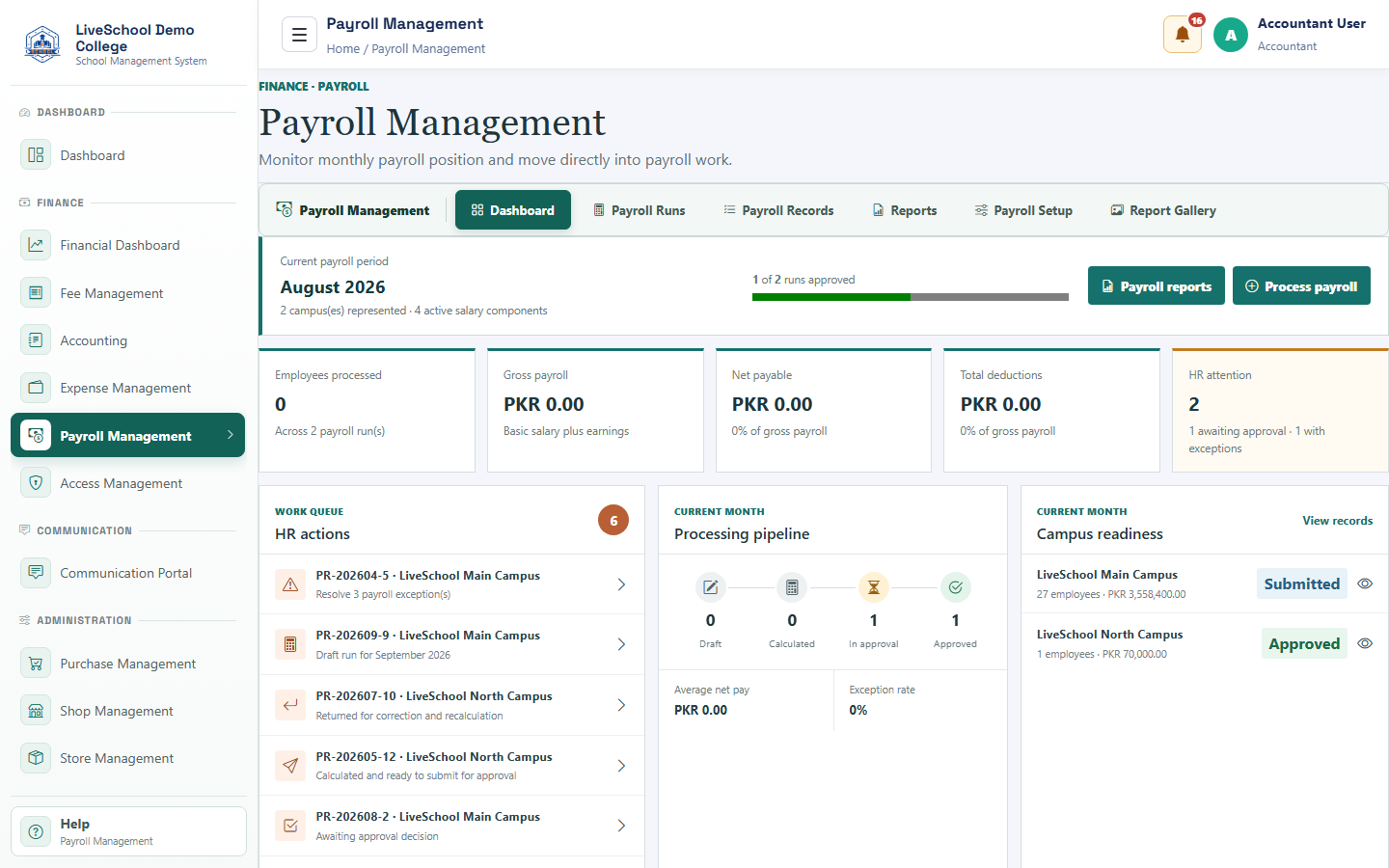 Finance and payroll - payroll-management