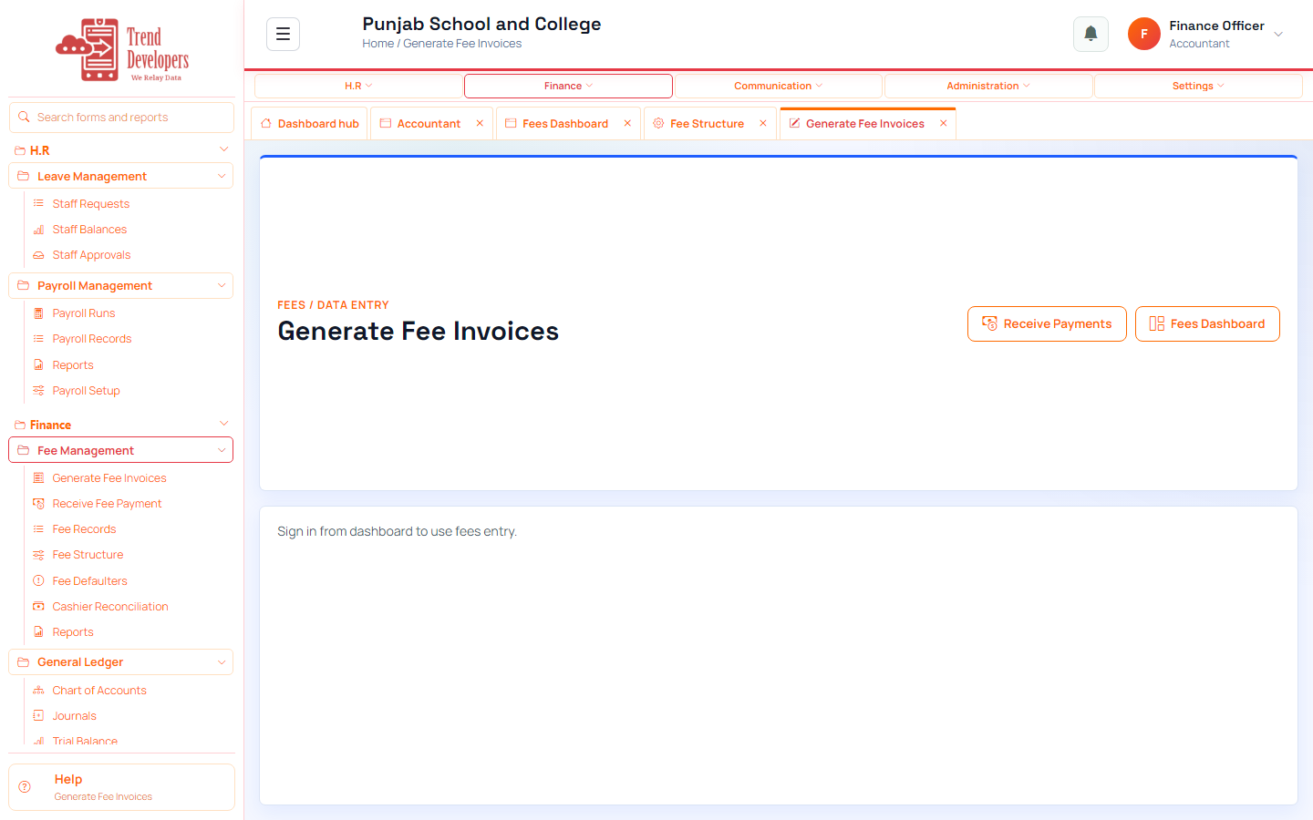 Receive a payment
