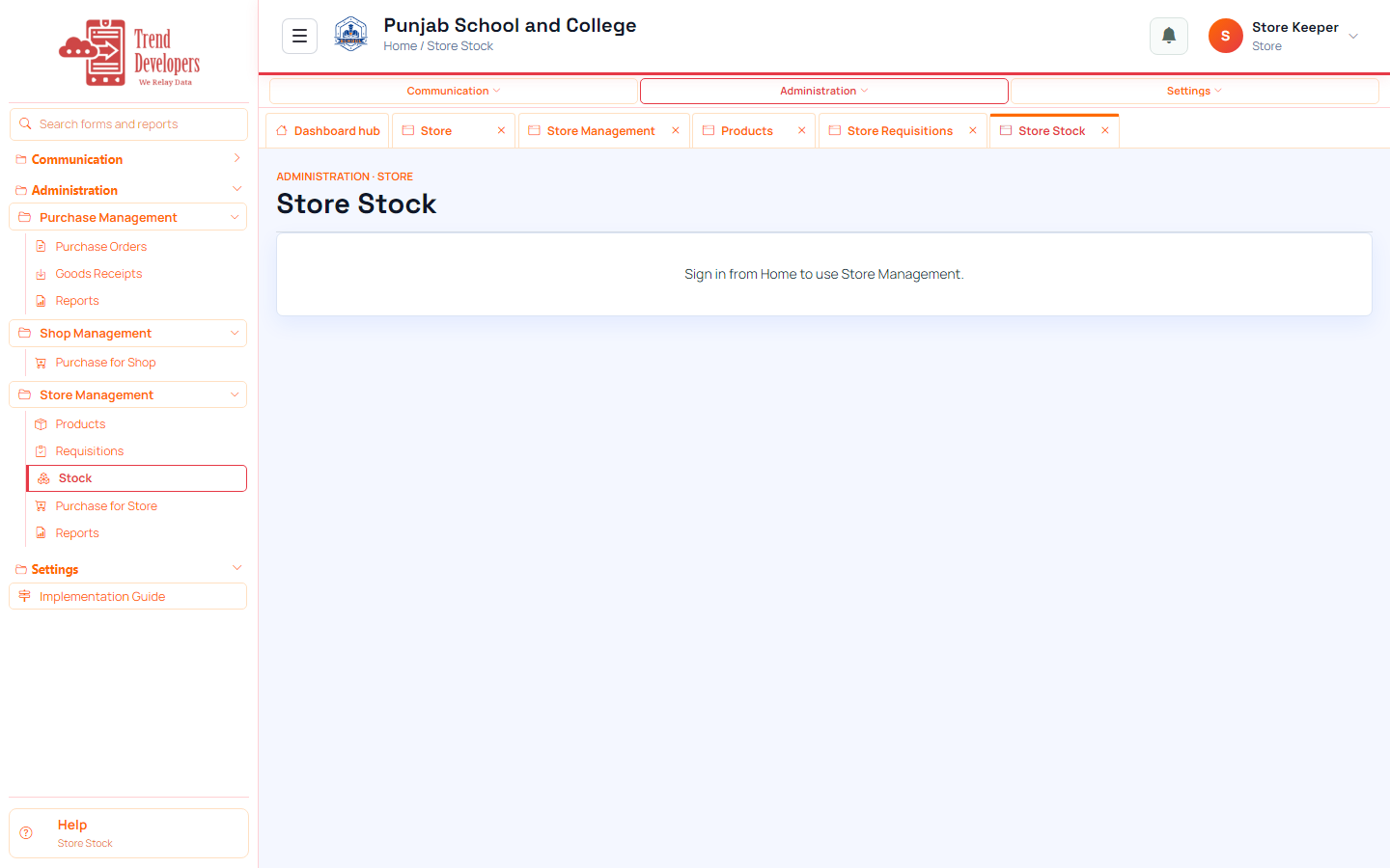 Check stock balances