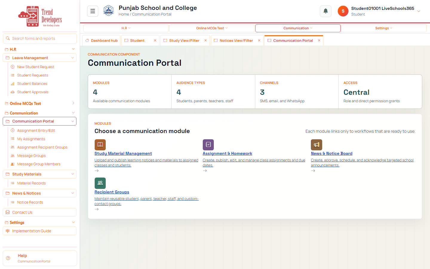 Check communication